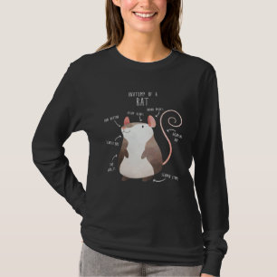 Camiseta Anatomia de um Rato Fofo Pet Roedor Fancy