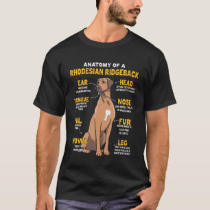 Camiseta Anatomia De Um Ridgeback Rhodesiano Para Cão