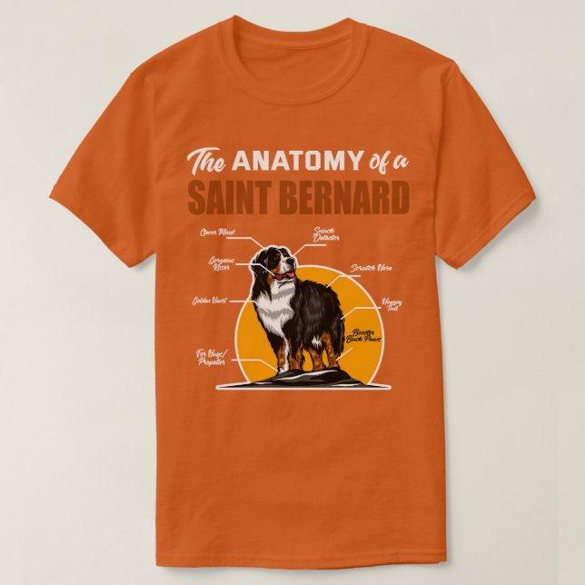 Camiseta Anatomia de um Santo Bernard (Frente do Design)