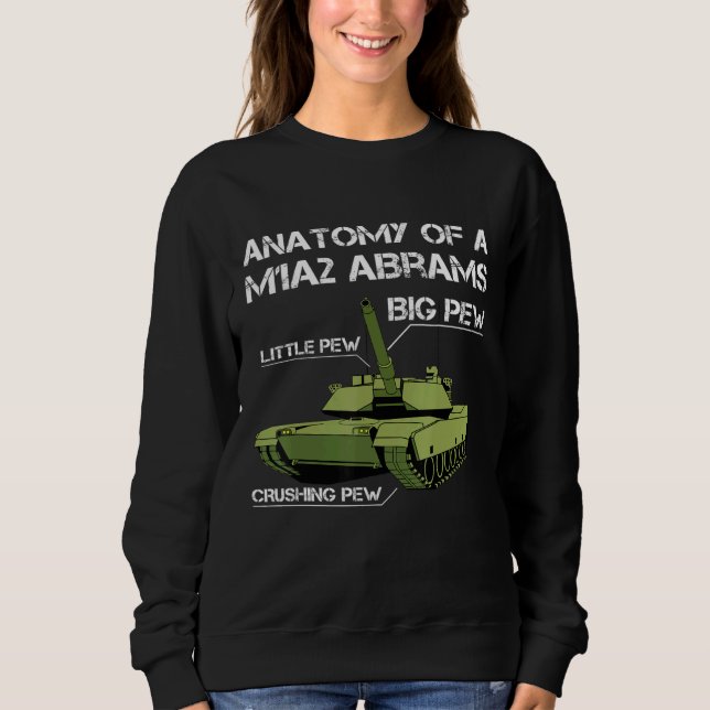 Camiseta Anatomia De Um Tanque De Pai De Tanque M1a2 (Frente)