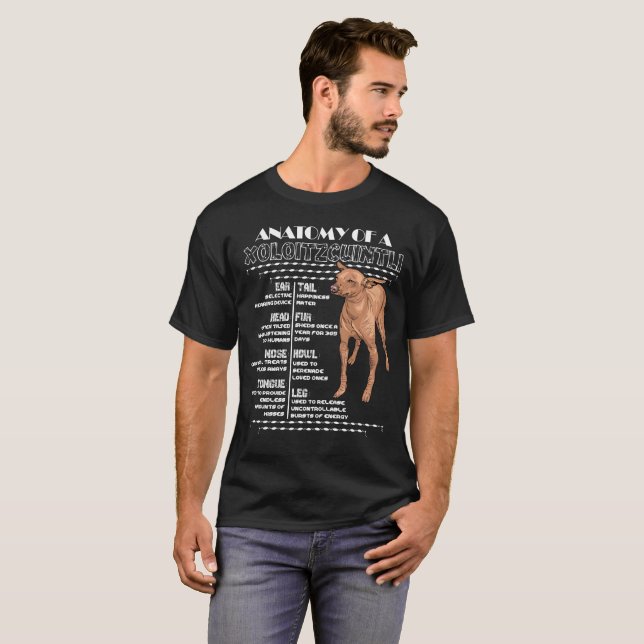 Camiseta Anatomia de um Xolo (Frente Completa)