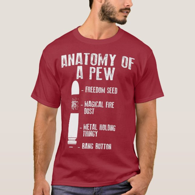Camiseta Anatomia de uma arma    espinhosaProva de Arma (Frente)