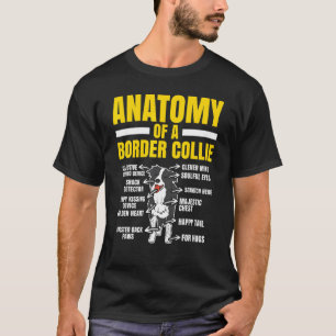 Camiseta Anatomia De Uma Borda Cachorro Collie Cachorro Cac