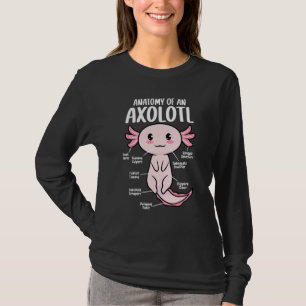 Camiseta Anatomia De Uma Ciência Biológica Axolotl Funny Ax