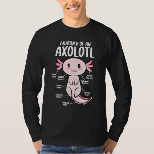 Camiseta Anatomia De Uma Ciência Biológica Axolotl Funny Ax