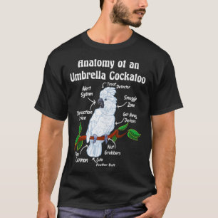 Camiseta Anatomia de uma Cockatoo Guarda-chuvas