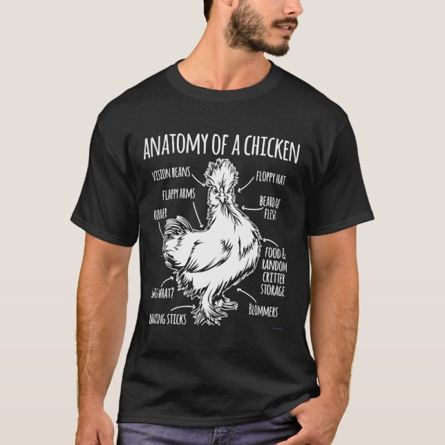 Camiseta Anatomia De Uma Fazenda De Galinha (Frente)