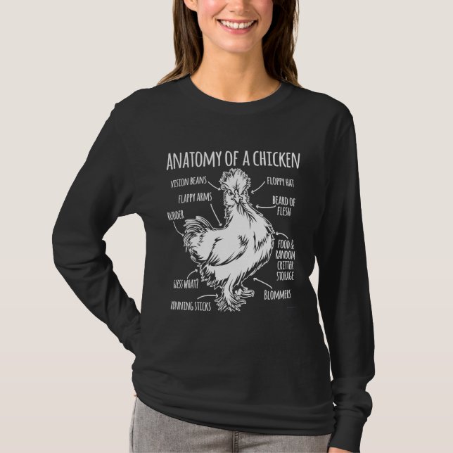 Camiseta Anatomia De Uma Fazenda De Galinha (Frente)