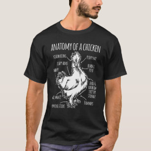 Camiseta Anatomia De Uma Galinha De Granja De Frango Galinh