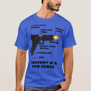 Camiseta Anatomia de uma munição Pew Pewer e Emenda de Arma