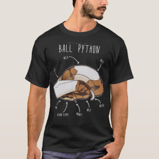 Camiseta Anatomia de uma píton-balística piebalde