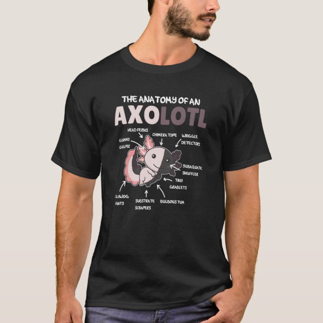 Camiseta Anatomia de uma quimera Axolotl Sweet Axolotl Expl (Frente)