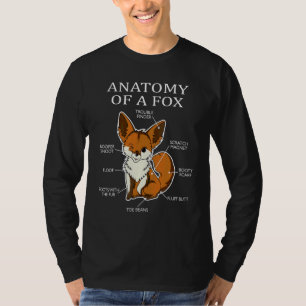 Camiseta Anatomia De Uma Raposa    Carnívoro Fofo Doce   An
