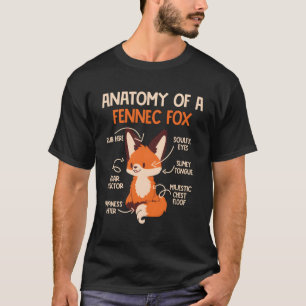 Camiseta Anatomia De Uma Raposa Fennec Raposa Fennec Raposa