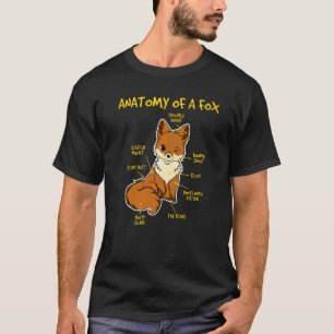 Camiseta Anatomia De Uma Raposa Fofa  Animal  Peludo
