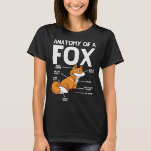 Camiseta Anatomia De Uma Raposa Raposa Raposa Selvagem Zoo 