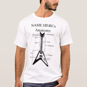 Camiseta Anatomia De Violão E Anatomia De Violão