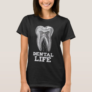 Camiseta Anatomia dentária Vintage Humor Dentista da Vida D