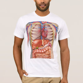Camiseta Anatomia distorcido dos órgãos internos de