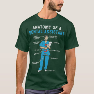 Camiseta Anatomia do Assistente Dental Sujeira e Presentes