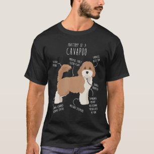 Camiseta Anatomia do Cachorro Contra Cavapoo Cute Funny Pet