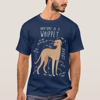 Camiseta Anatomia do Cachorro de Whippet 1
