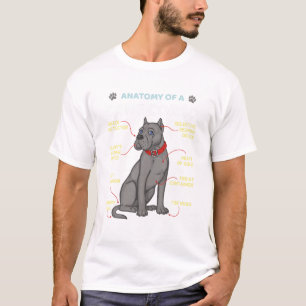 Camiseta Anatomia Do Câncer De Cana-De-Cana Italiano Mastif
