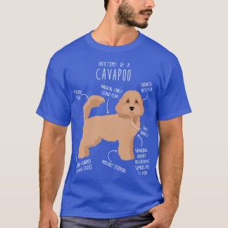 Camiseta Anatomia do cão Cavapoo retrô