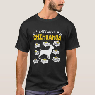 Camiseta Anatomia Do Cão Chihuahua