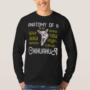 Camiseta Anatomia Do Cão Chihuahua Chihuahua Engraçada Por