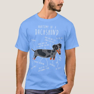 Camiseta Anatomia do cão-de-cheiro azul