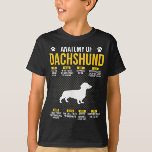 Camiseta Anatomia Do Cão De Dachshund
