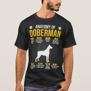 Camiseta Anatomia Do Cão Doberman