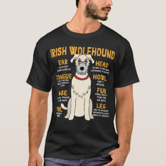 Camiseta Anatomia do Cão Irish Wolfhound