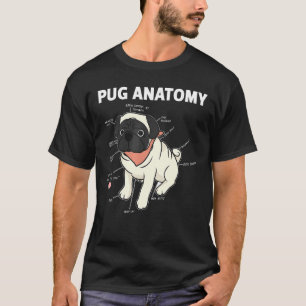 Camiseta Anatomia do Cão Pug