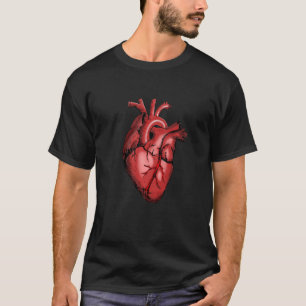 Camiseta Anatomia do Coração Humano da Linha Vermelha Color