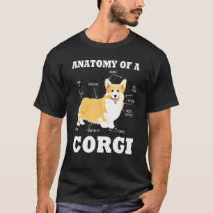 Camiseta Anatomia do Corgi Cachorro Pet