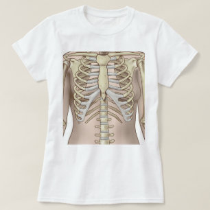 Camiseta Anatomia do esqueleto feminino do felpudo Express®
