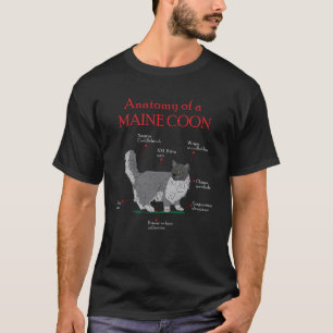 Camiseta Anatomia do gato-do-mato-pequeno Gato-do-mato-doce