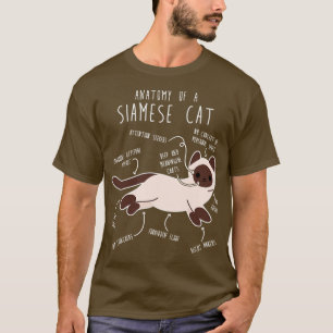 Camiseta Anatomia do gato siamês