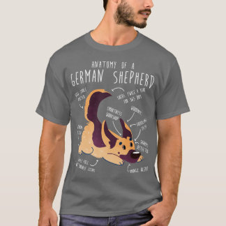 Camiseta Anatomia do german shepherd