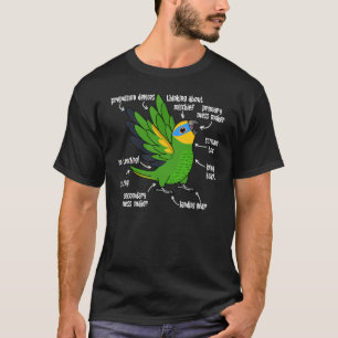 Camiseta Anatomia do papagaio I Amazônia alada laranja