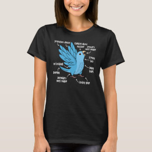 Camiseta Anatomia do papagaio I Blue Parrotlet