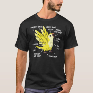 Camiseta Anatomia do papagaio I Lutino Amarelo, terremoto
