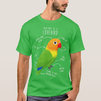 Camiseta Anatomia do papagaio-papagaio Fischers