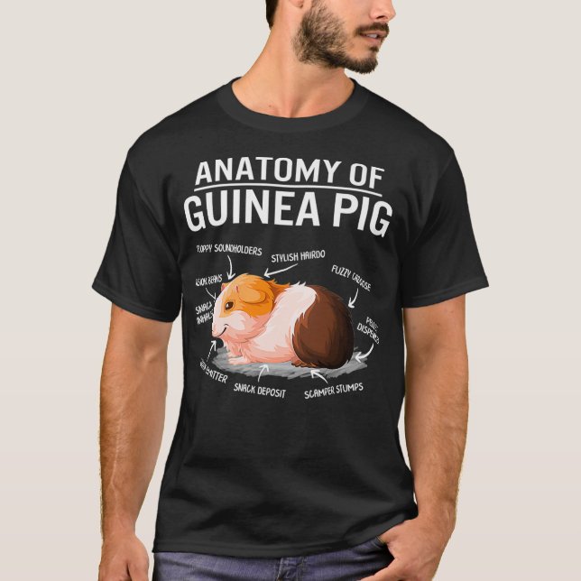 Camiseta Anatomia Do Porco Da Guiné Batata De Porte De Porc (Frente)