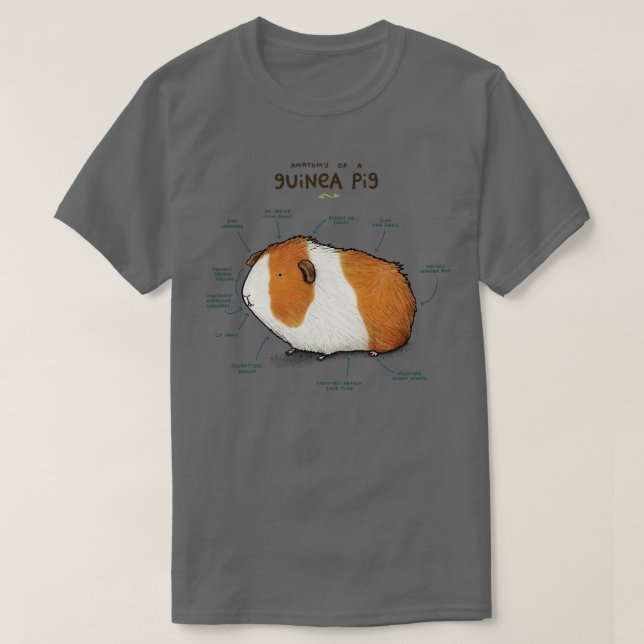 Camiseta Anatomia do Porco-guineense (Frente do Design)