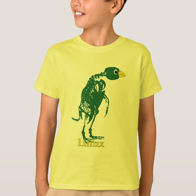 CAMISETA ANATOMIA DO RAIO X DE LINUX TUX (Frente)