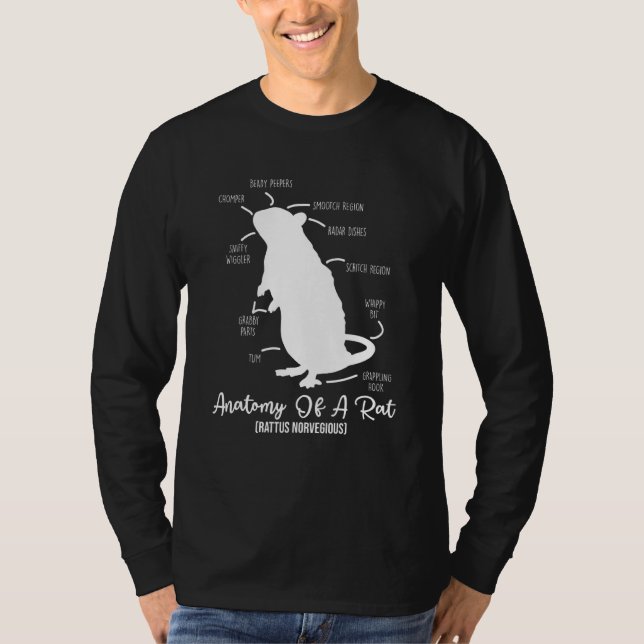 Camiseta Anatomia Do Rato Para Quaisquer Amantes De Rato E  (Frente)