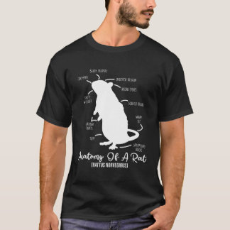 Camiseta Anatomia Do Rato Para Qualquer Proprietário De Rat